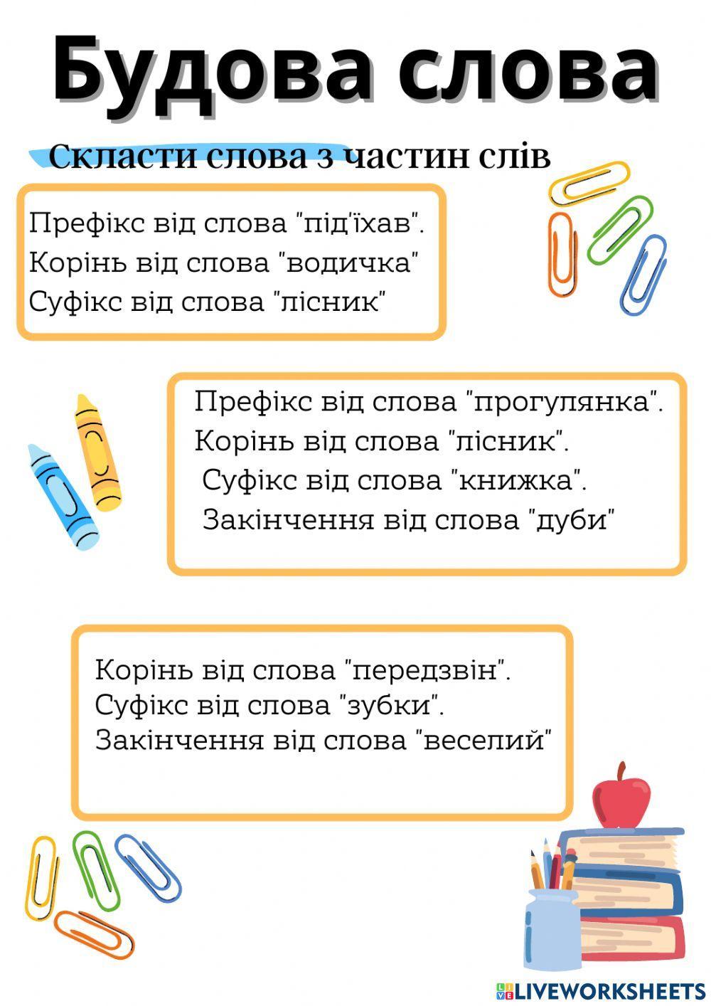 Будова слова