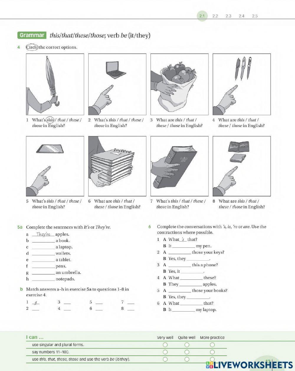 Demostrative pronouns