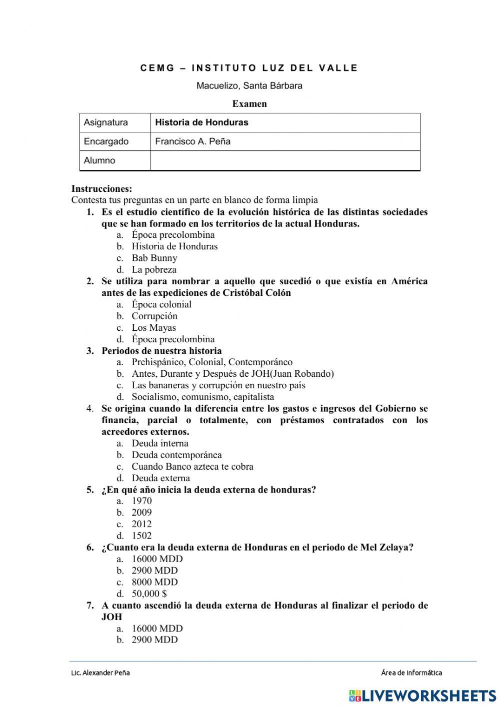 Historia de Honduras