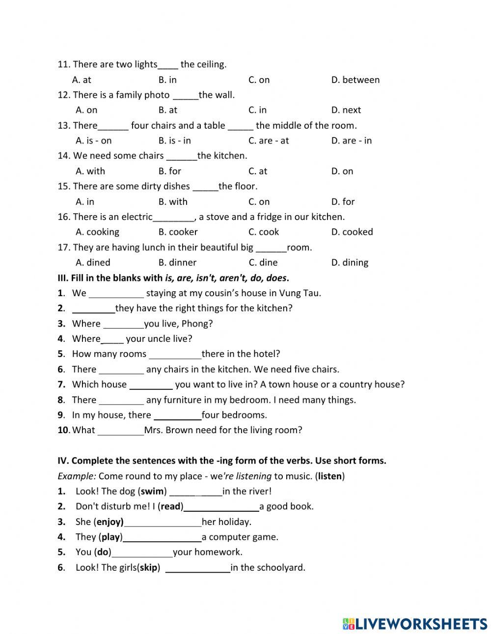 English 6 2217131 | Hương Lan | Live Worksheets