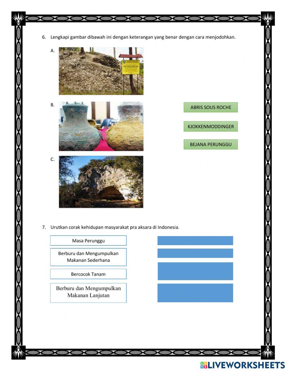 LKPD Corak Kehidupan Masyarakat Pra Aksara