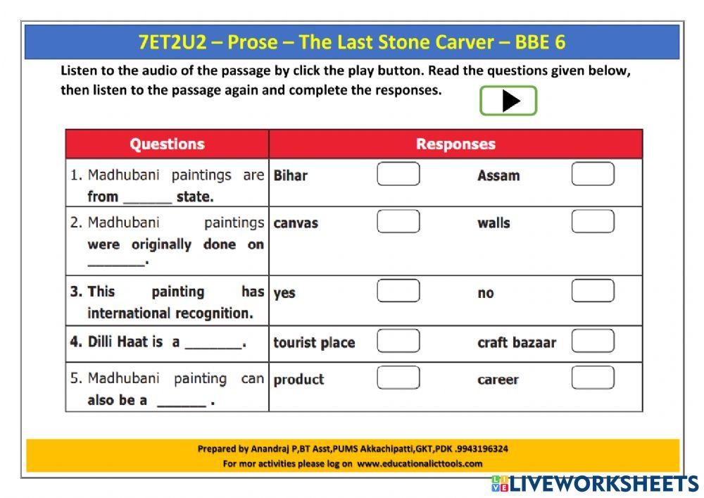 The Last Stone Carver - BBE6