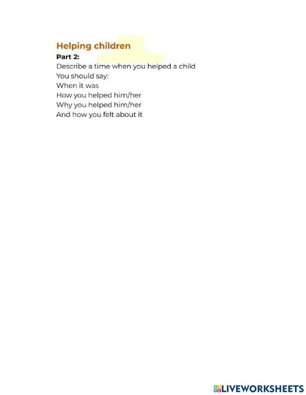 Speaking help children