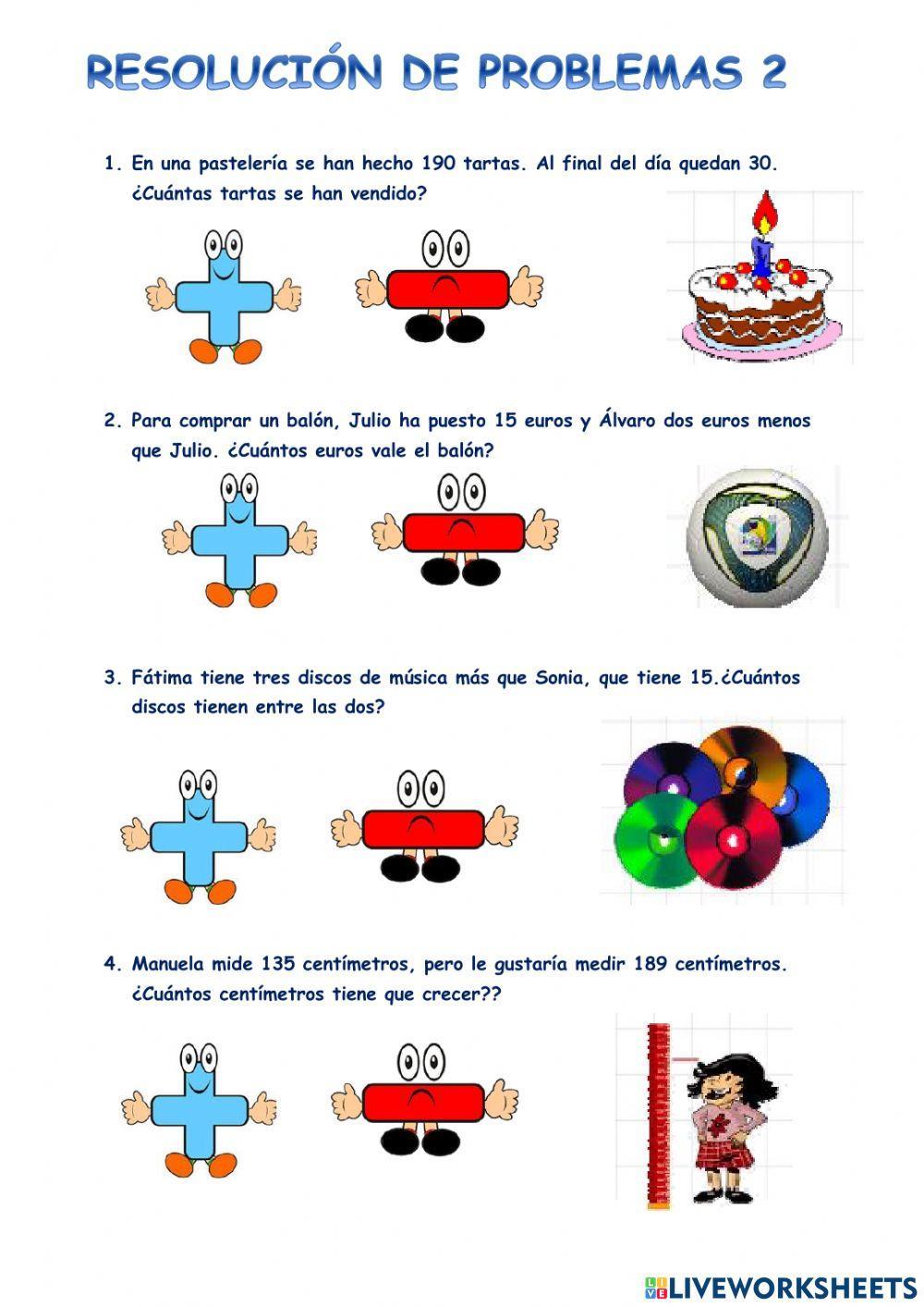 Resolución de problemas sencillos 2