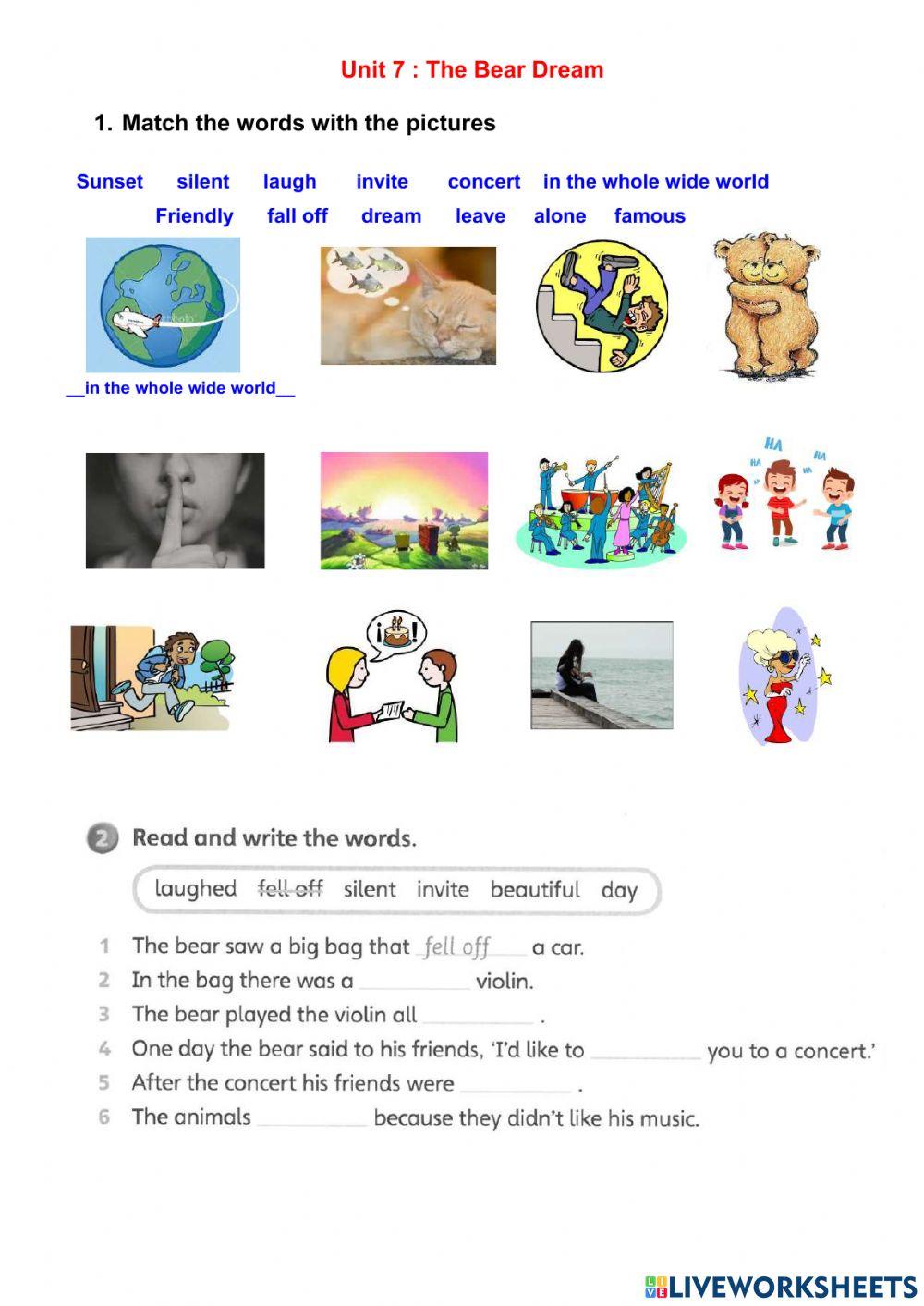 Unit 7: The Bear Dream