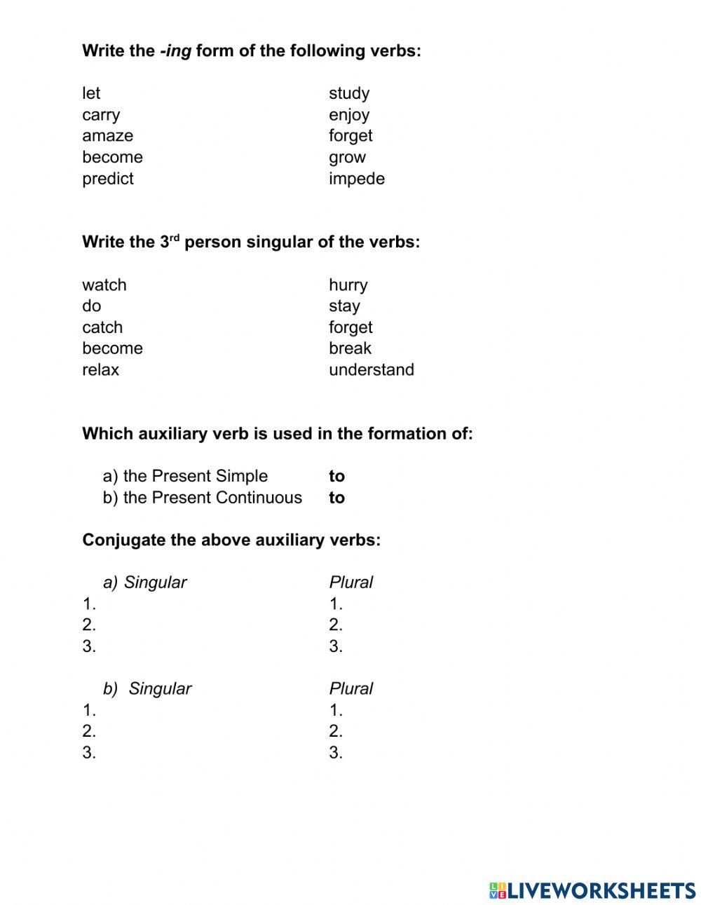 Present Simple and Present Continous