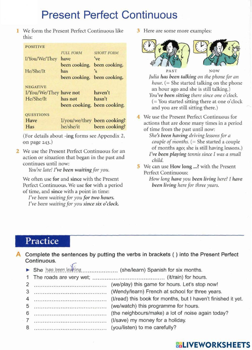 Basic Grammar-17 Present Perfect Continuous