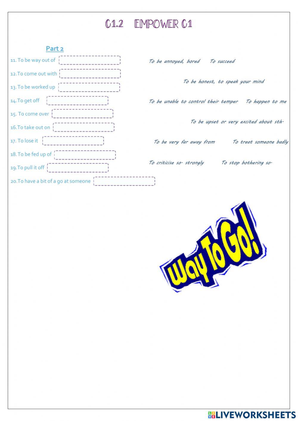 Everyday English. Phrasals & idioms