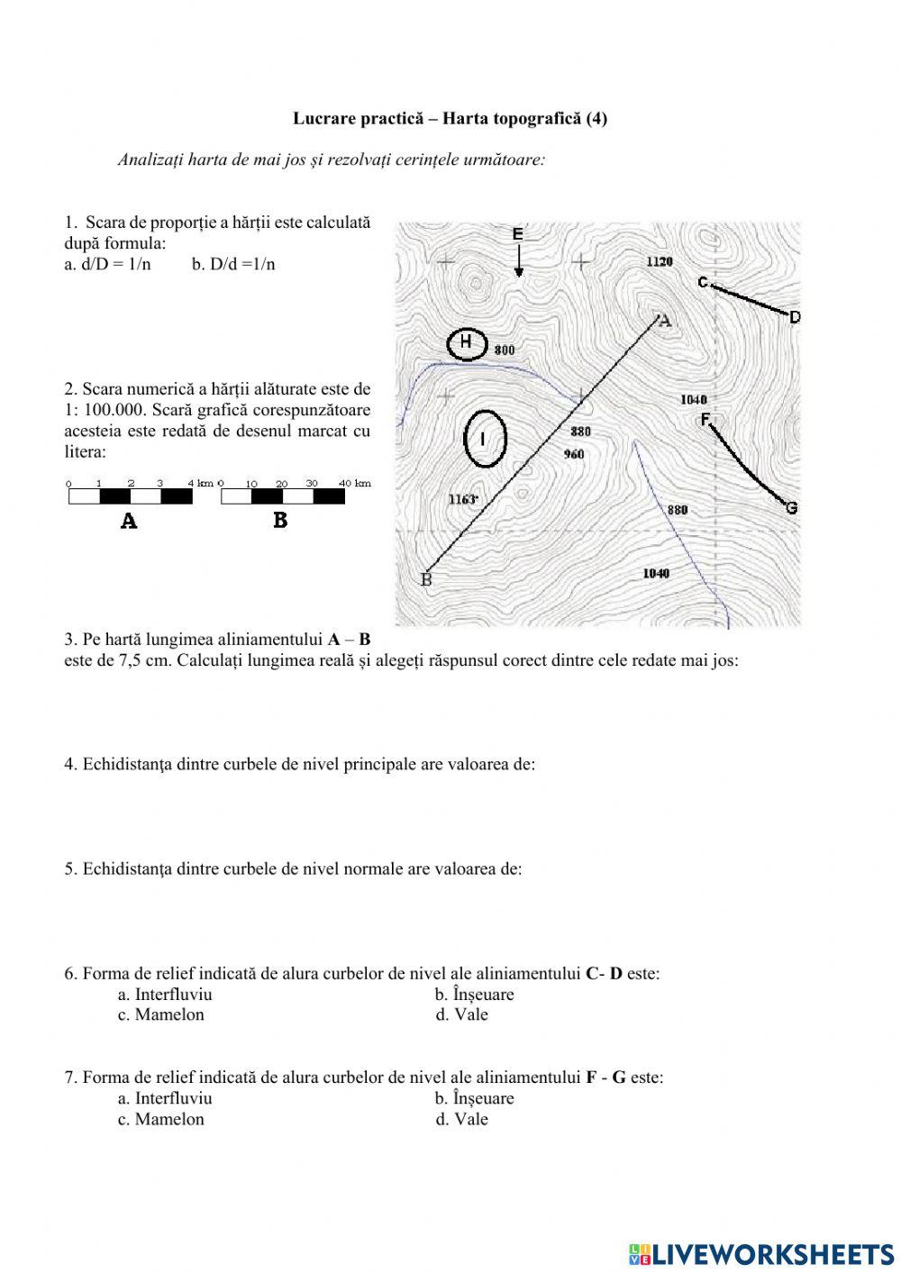 Harta topografică 4