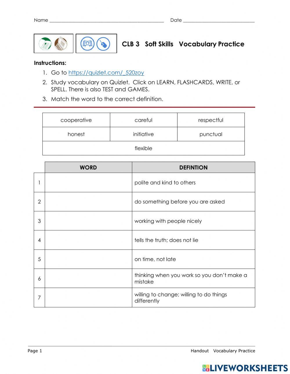 CLB 3-Employment-Soft Skills
