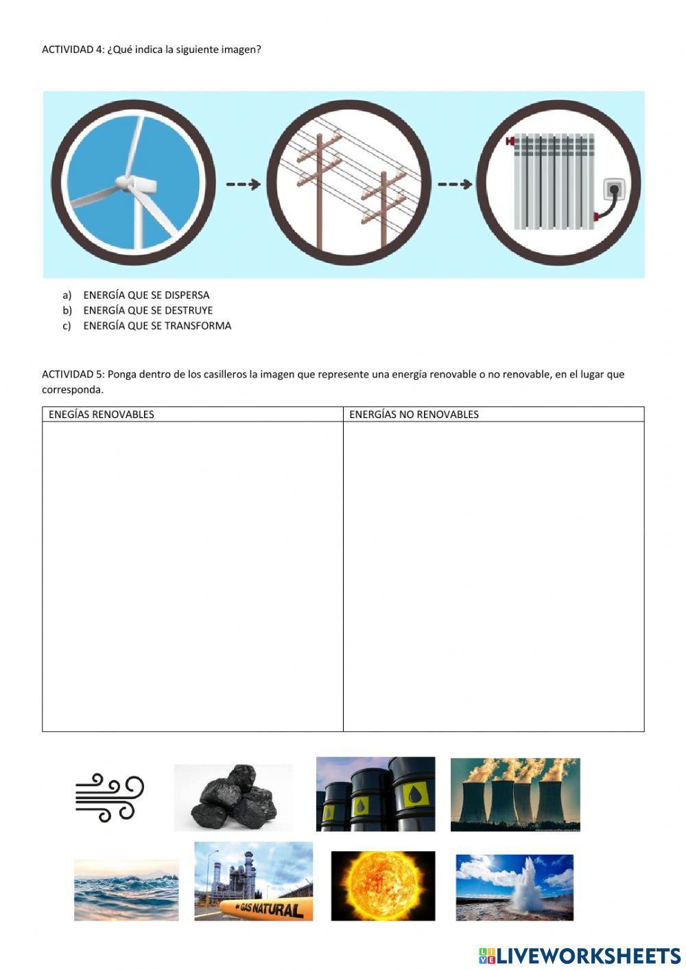 Energías renovables y no renovables