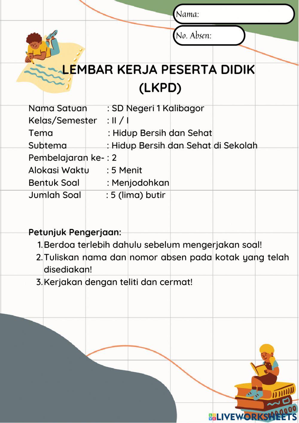 LKPD PKn Kelas 2 Tema 4 Subtema 2