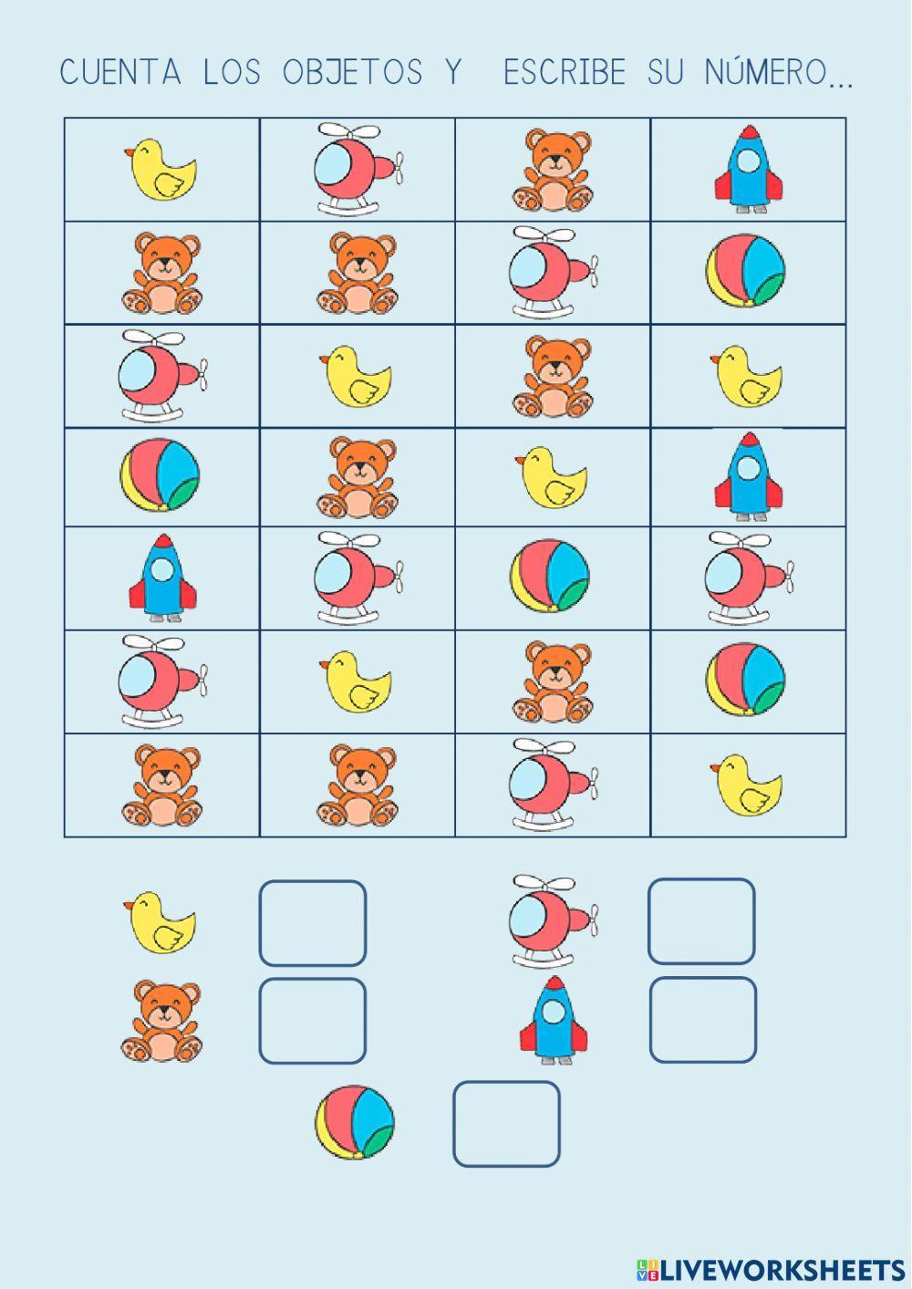 Contar objetos hasta el 10