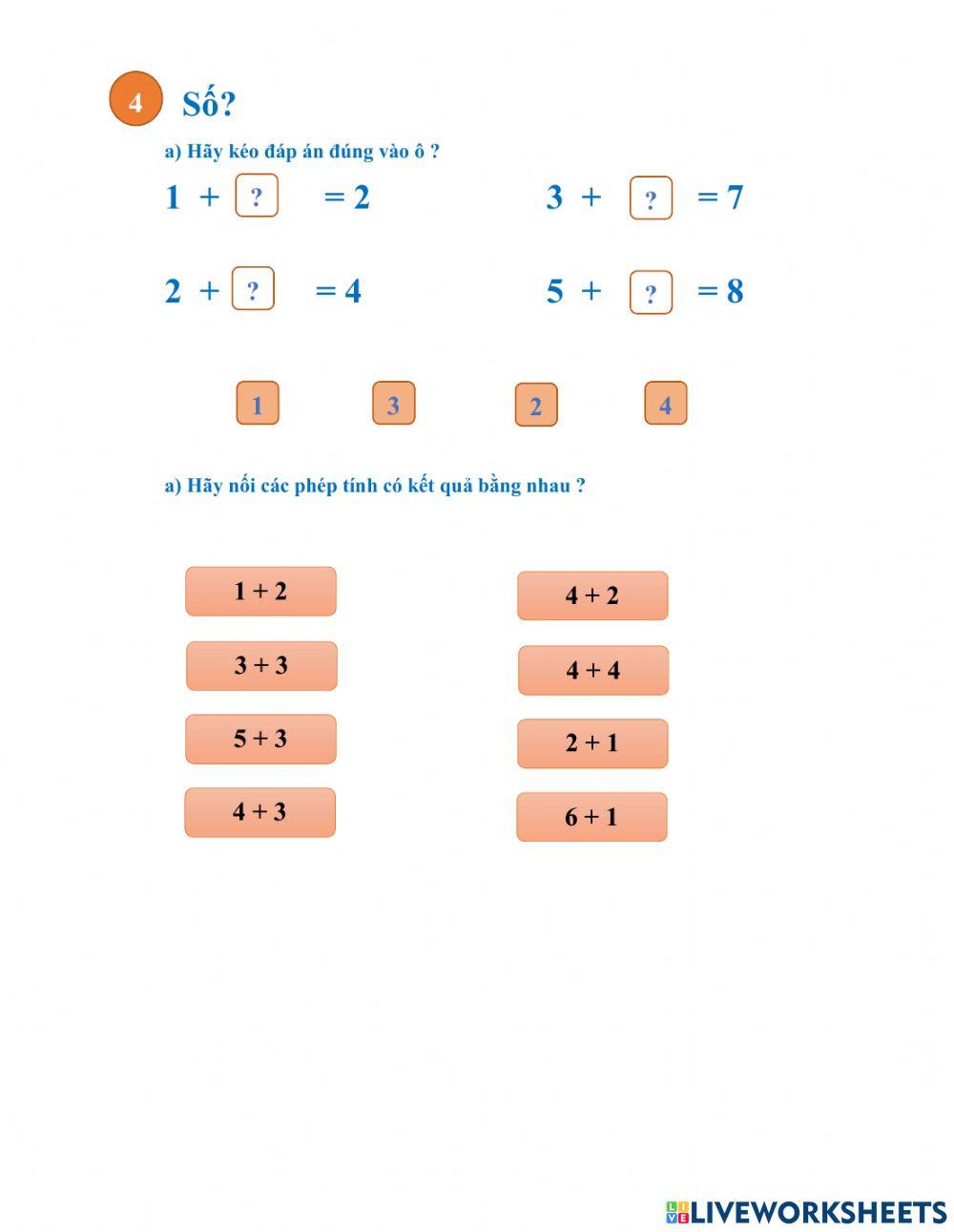 Bài 10: PHÉP CỘNG TRONG PHẠM VI 10 (Tiết 2)