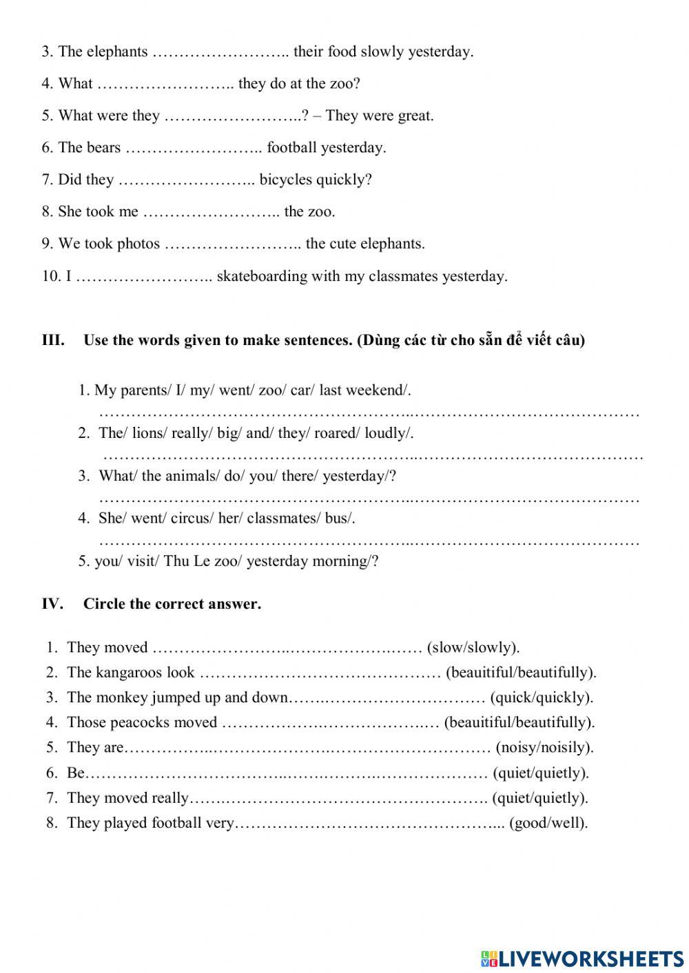 E5.L21.U9.What did you see at the zoo.HW