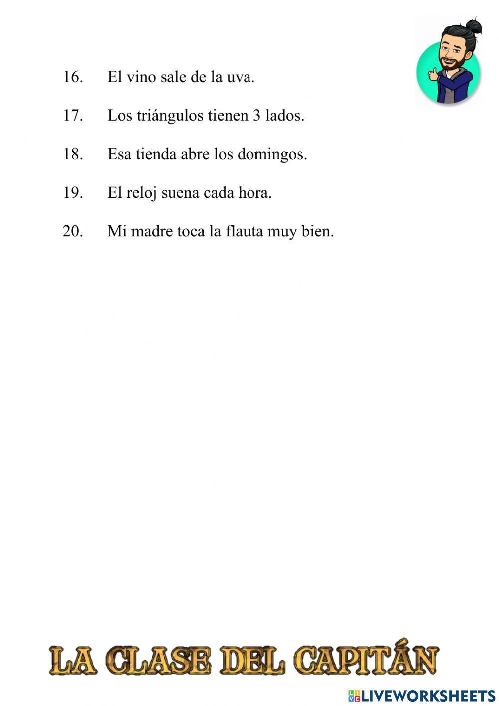 3º T2 El verbo en las oraciones