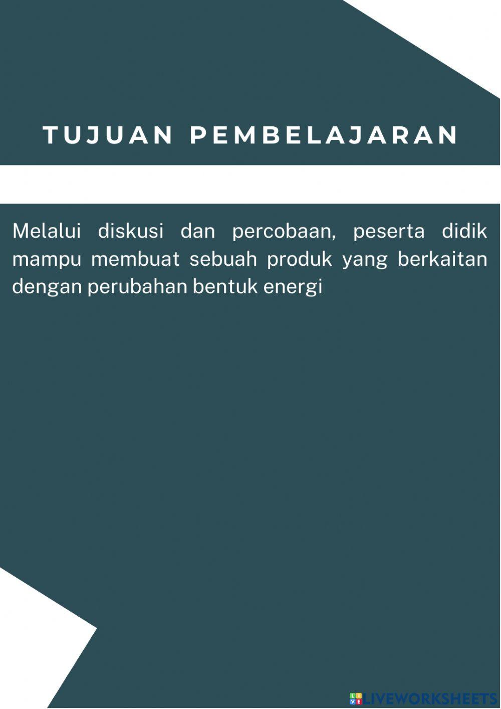 LKPD 2 ( Perubahan Bentuk Energi)