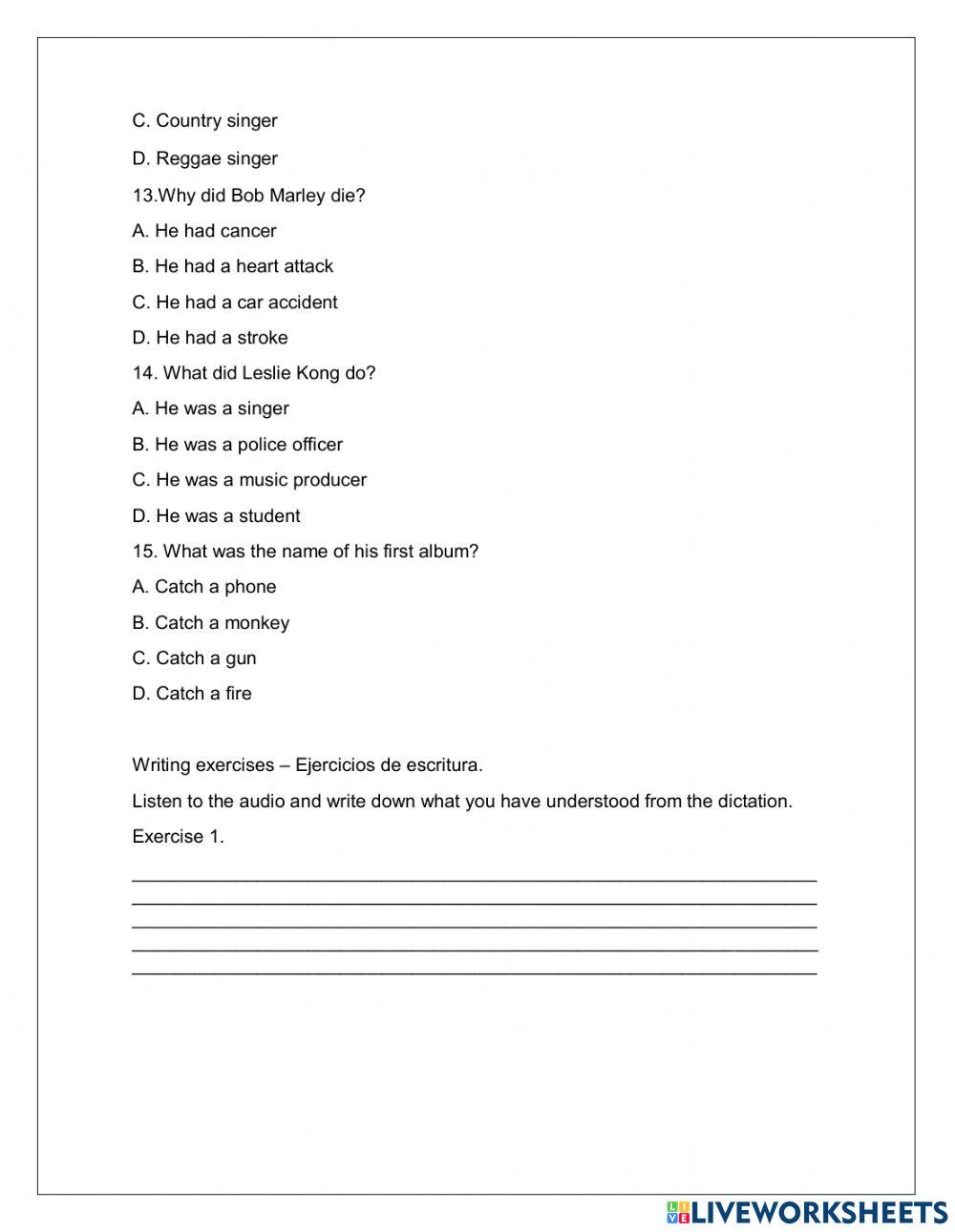 Assessment number one