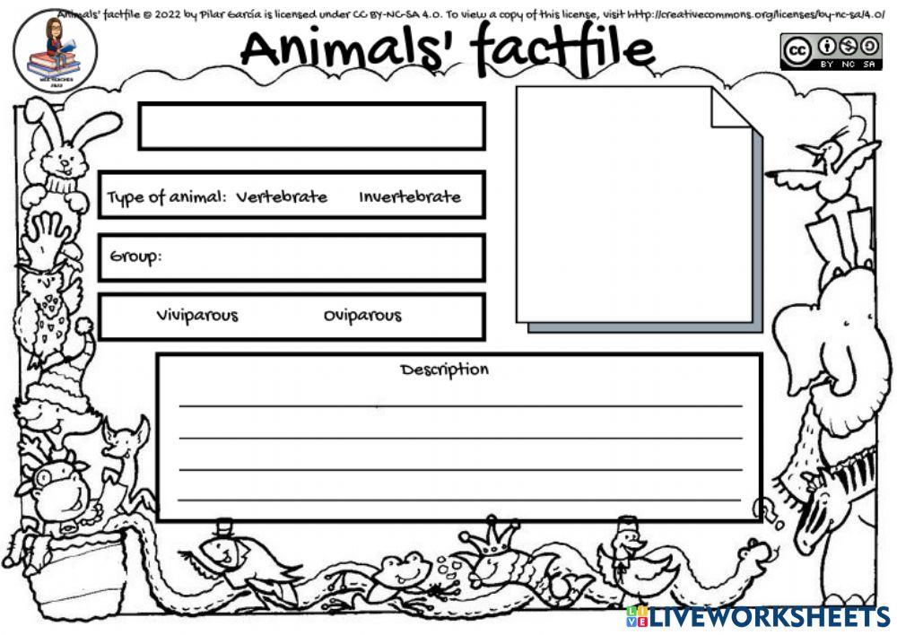 Animals' factfile