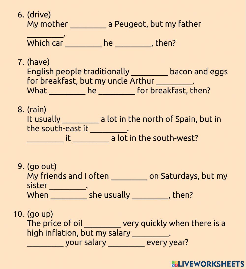 Present simple tutorial 1