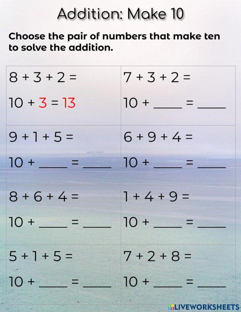 Addition - Make 10 Addition - Make 10