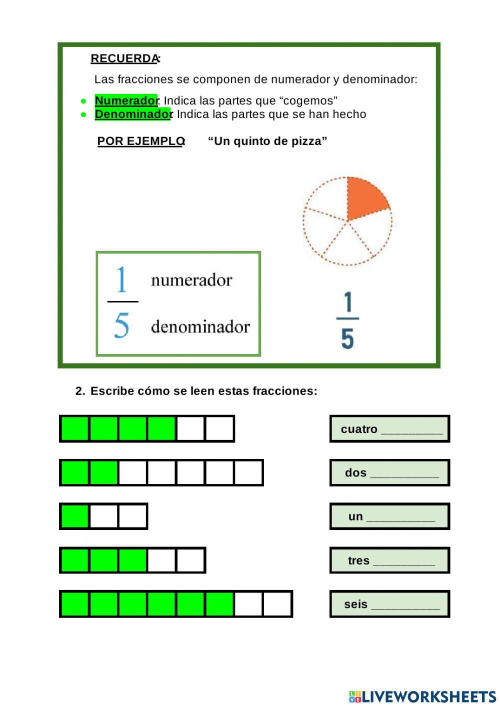 Introducción a las fracciones