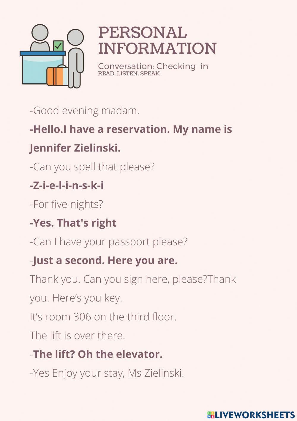 Personal Information