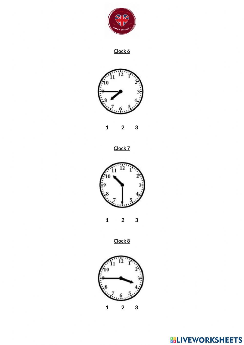Telling the time - listening