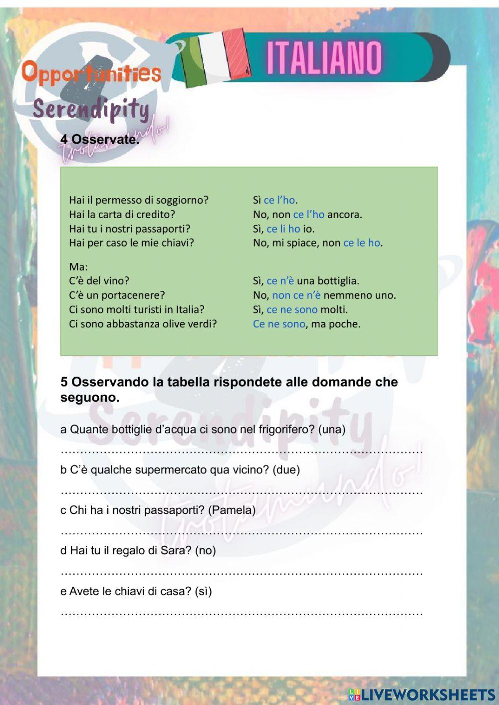 Progetto italiano, clase 17