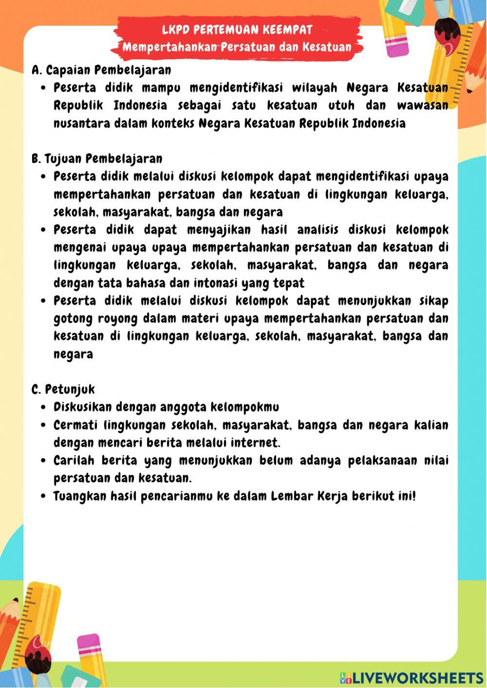 Mempertahankan Persatuan dan Kesatuan