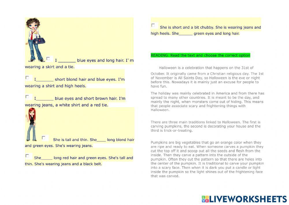 English Class B1 Test Unit 2 - ENGLISH TEST- UNIT 2- FIRST TERM online exercise for | Live Worksheets