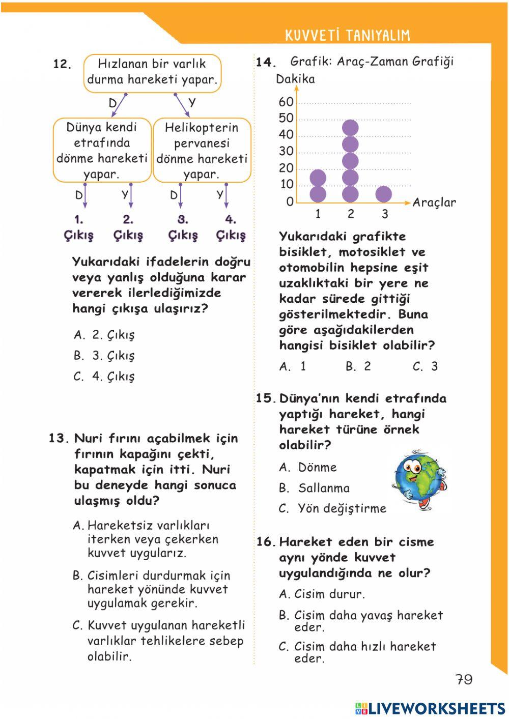 Kuvveti Tanıyalım Ünite Değerlendirme