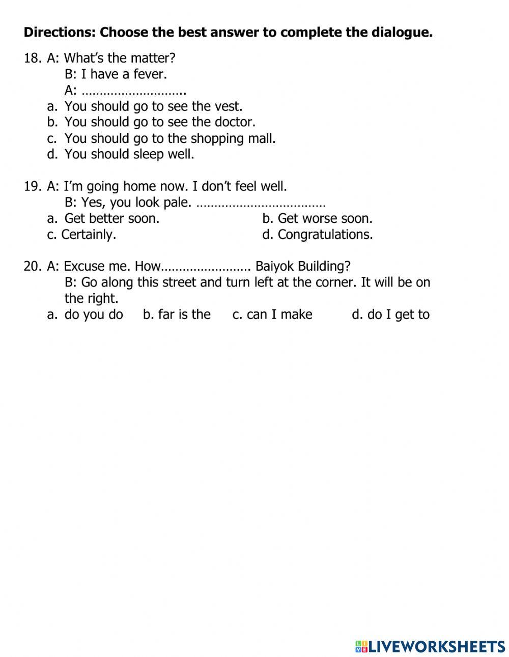 Emglish for daily life