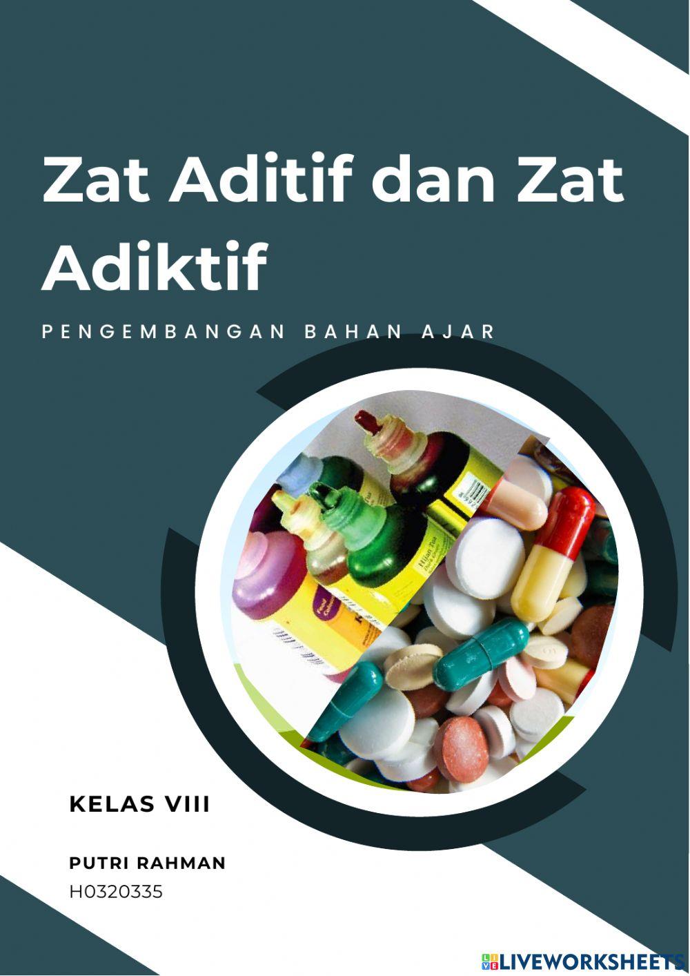 Handout Zat Aditif dan Zat Adiktif