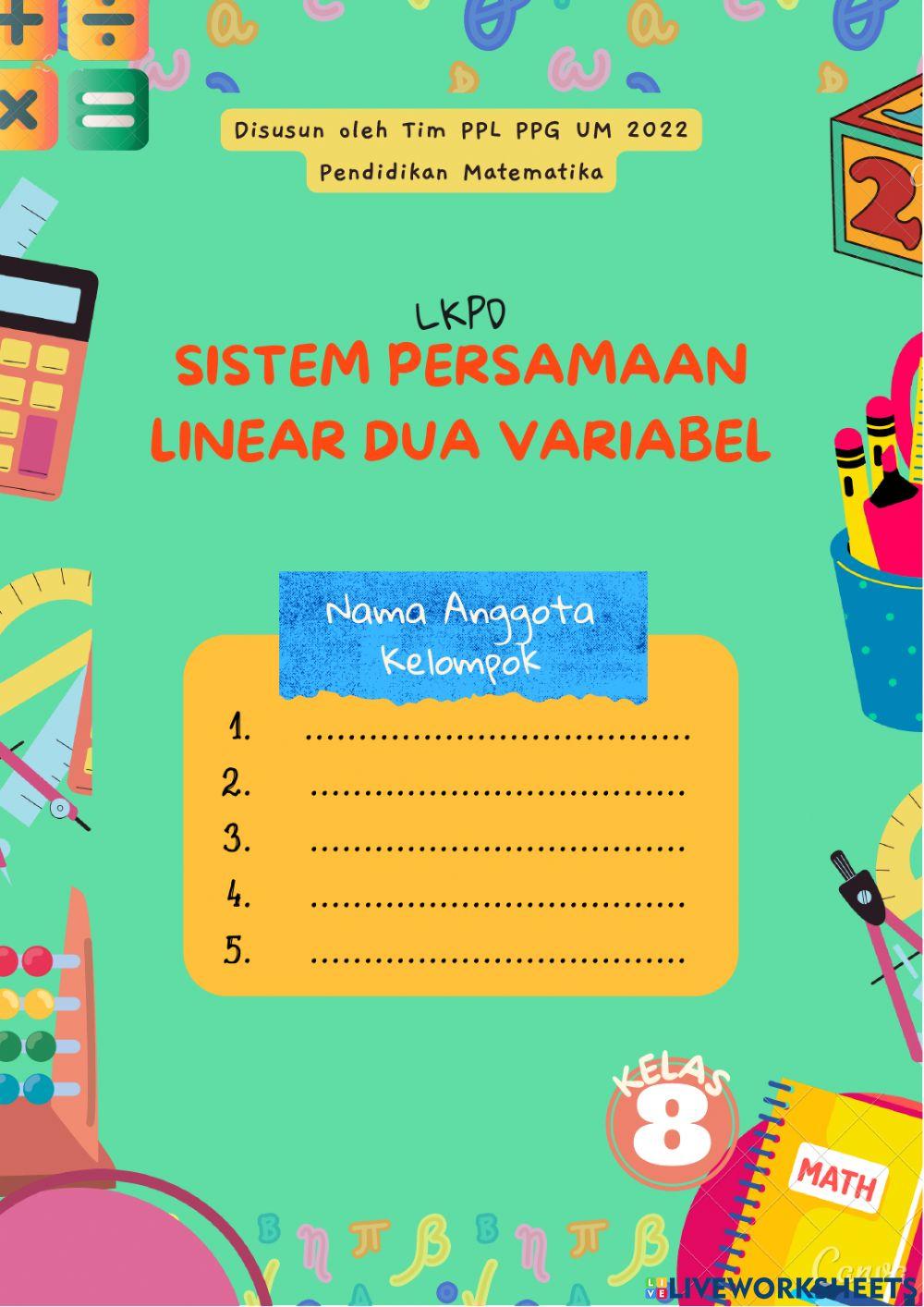 Sistem Persamaan Linear Dua Variabel Metode Campuran