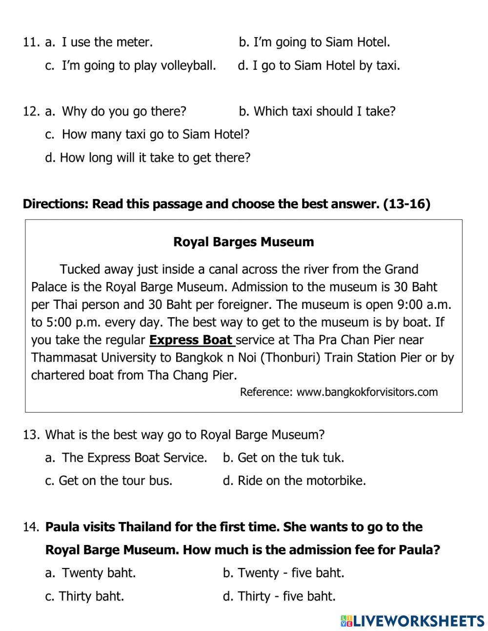 English for Public Transportation