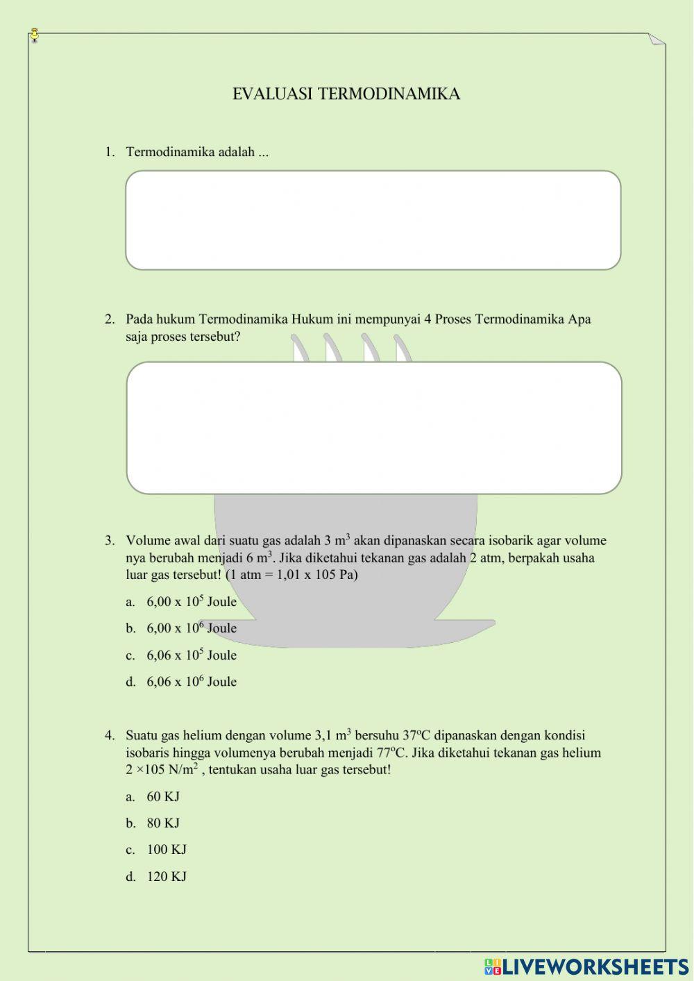 Evaluasi Termodinamika