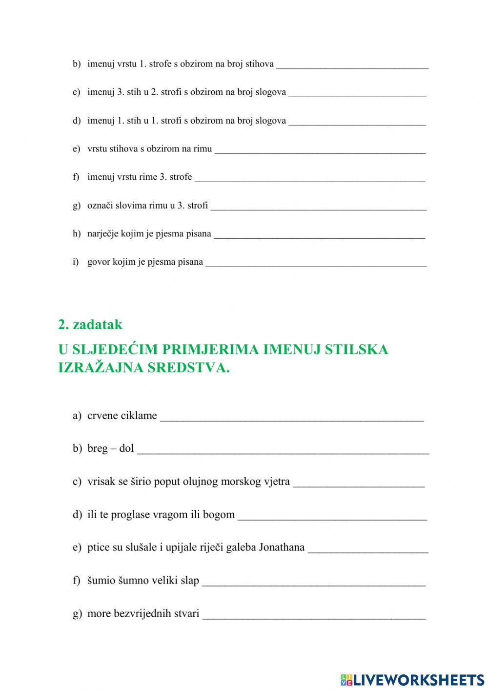 Ponavljanje za ispit iz književnosti - 8.