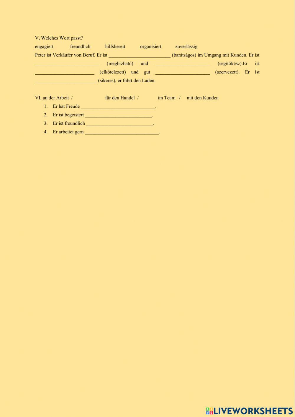 Einkaufen - Wortschatz- Deutsch-ungarisch