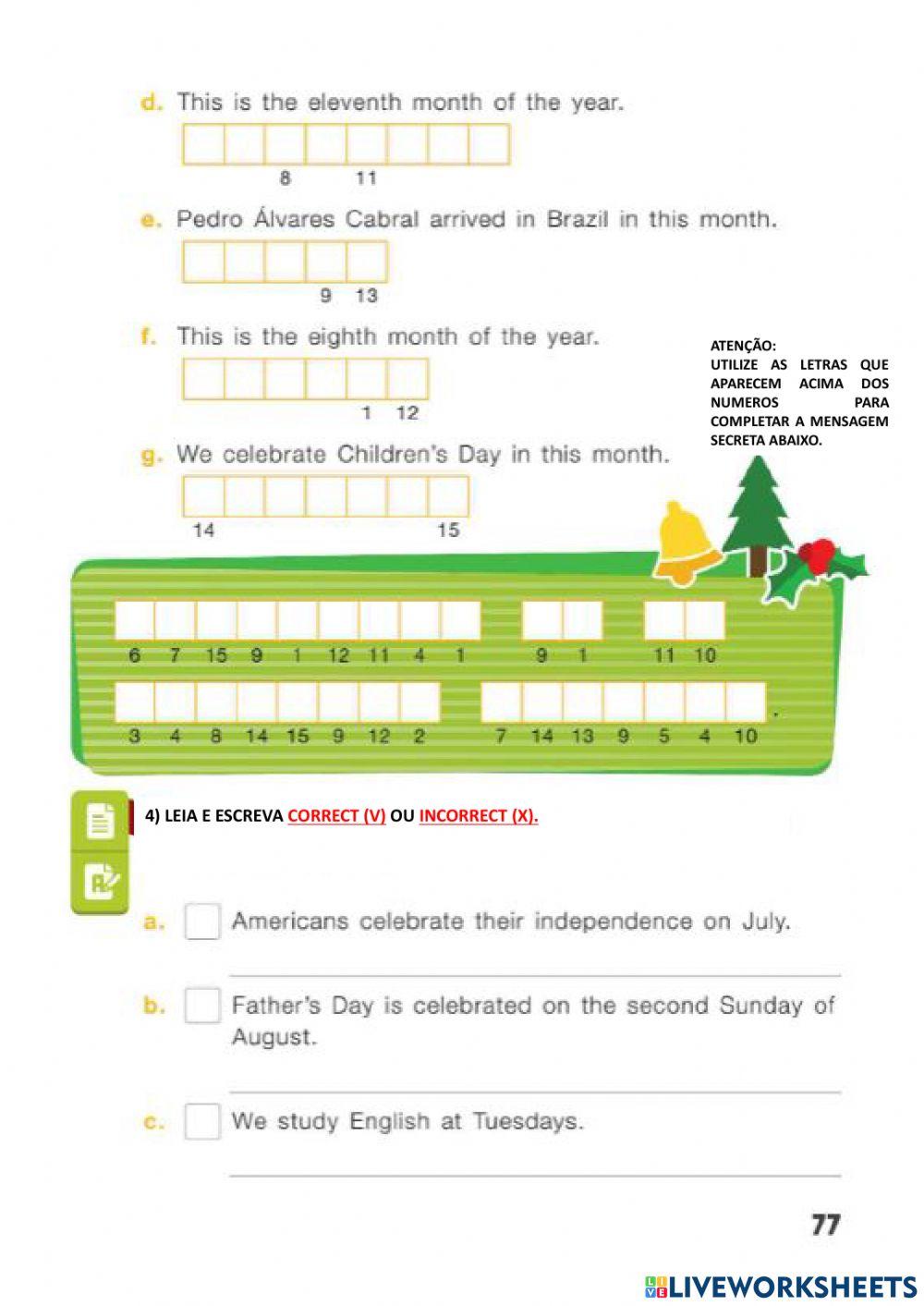 Atividade Avaliativa - 4º bim - 4º ano