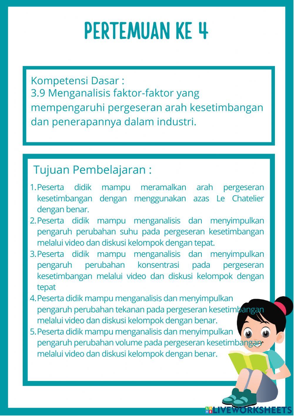 Faktor-Faktor Kesetimbangan Kimia