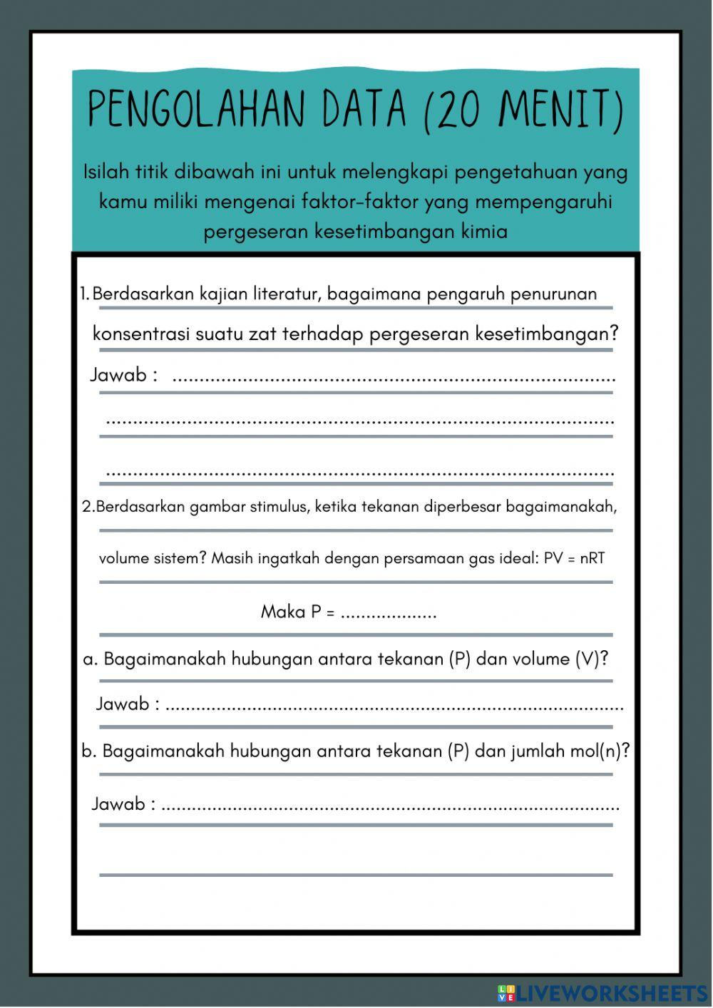 Faktor-Faktor Kesetimbangan Kimia