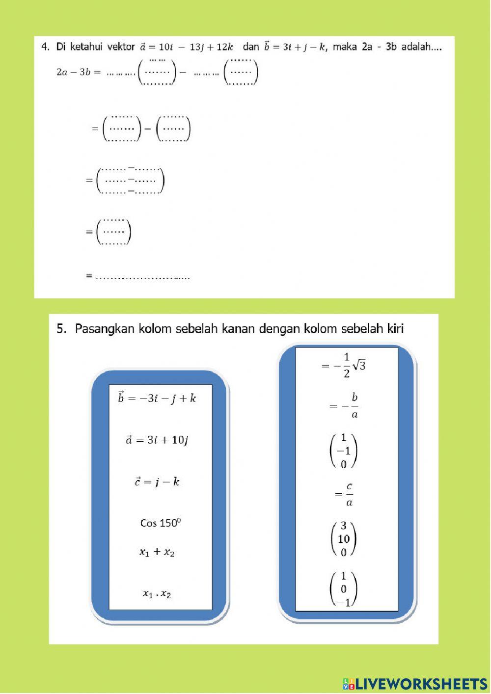 Vektor dan fungsi kuadrat ganjil