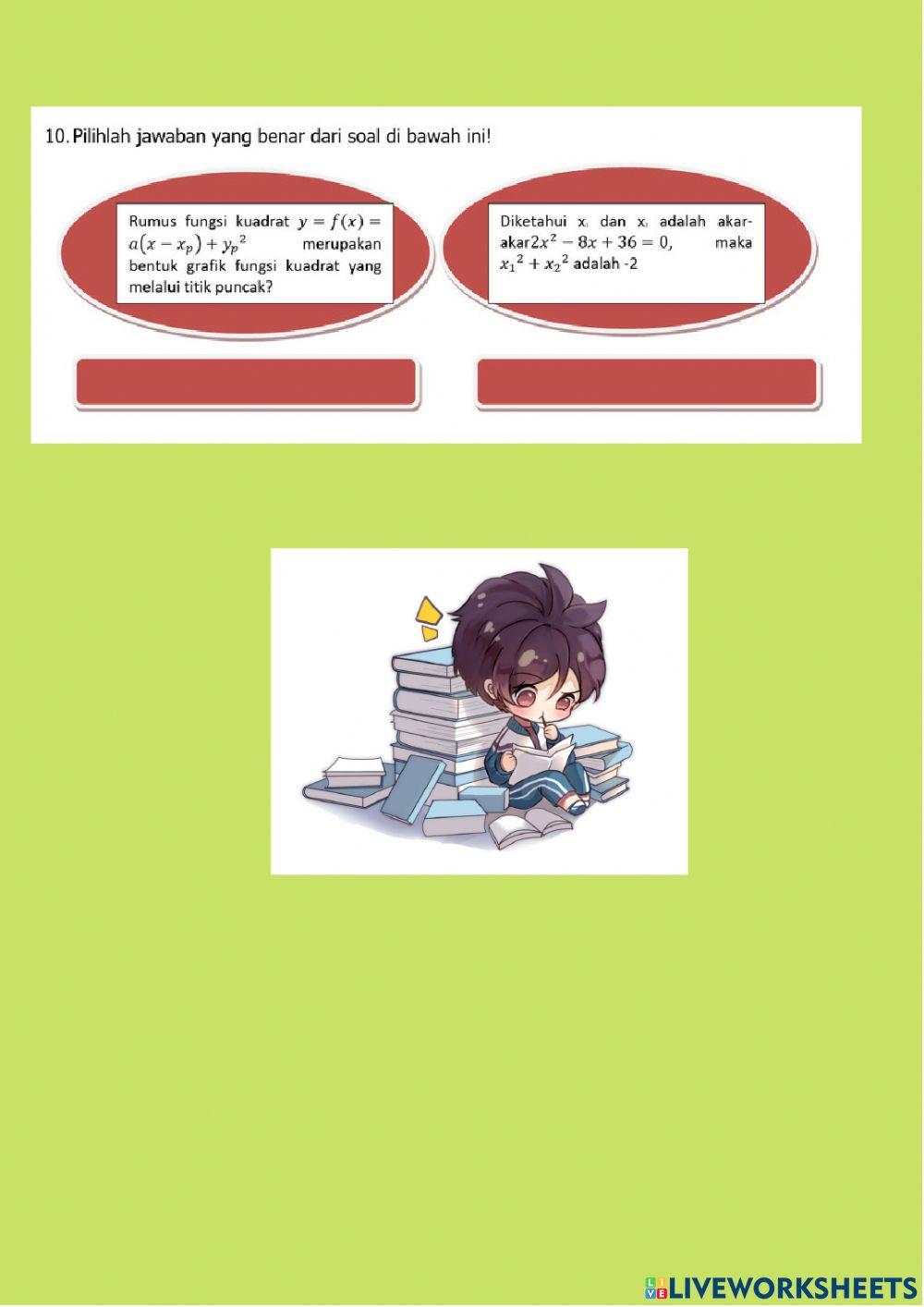 Vektor dan fungsi kuadrat ganjil