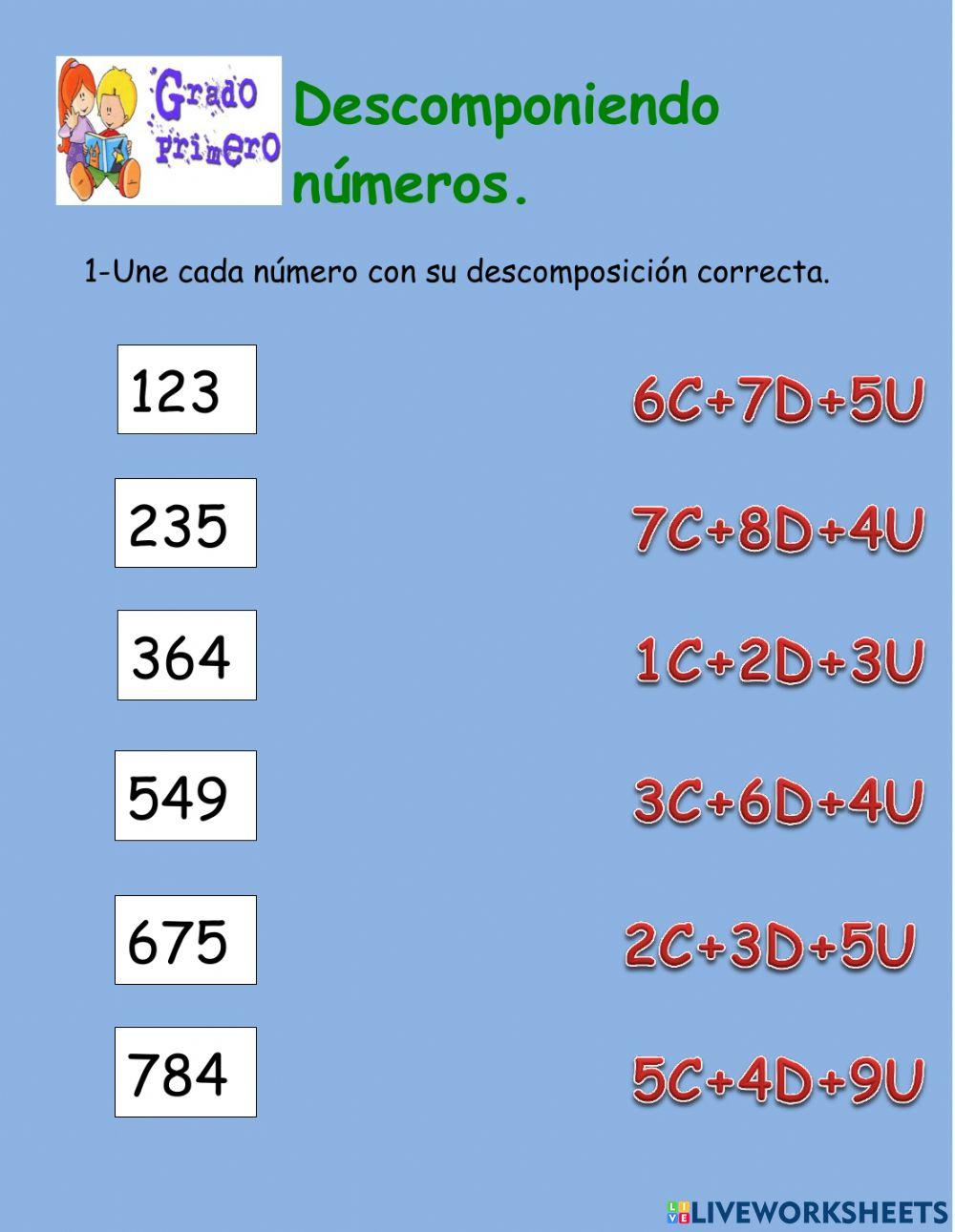 Descomposición de números.