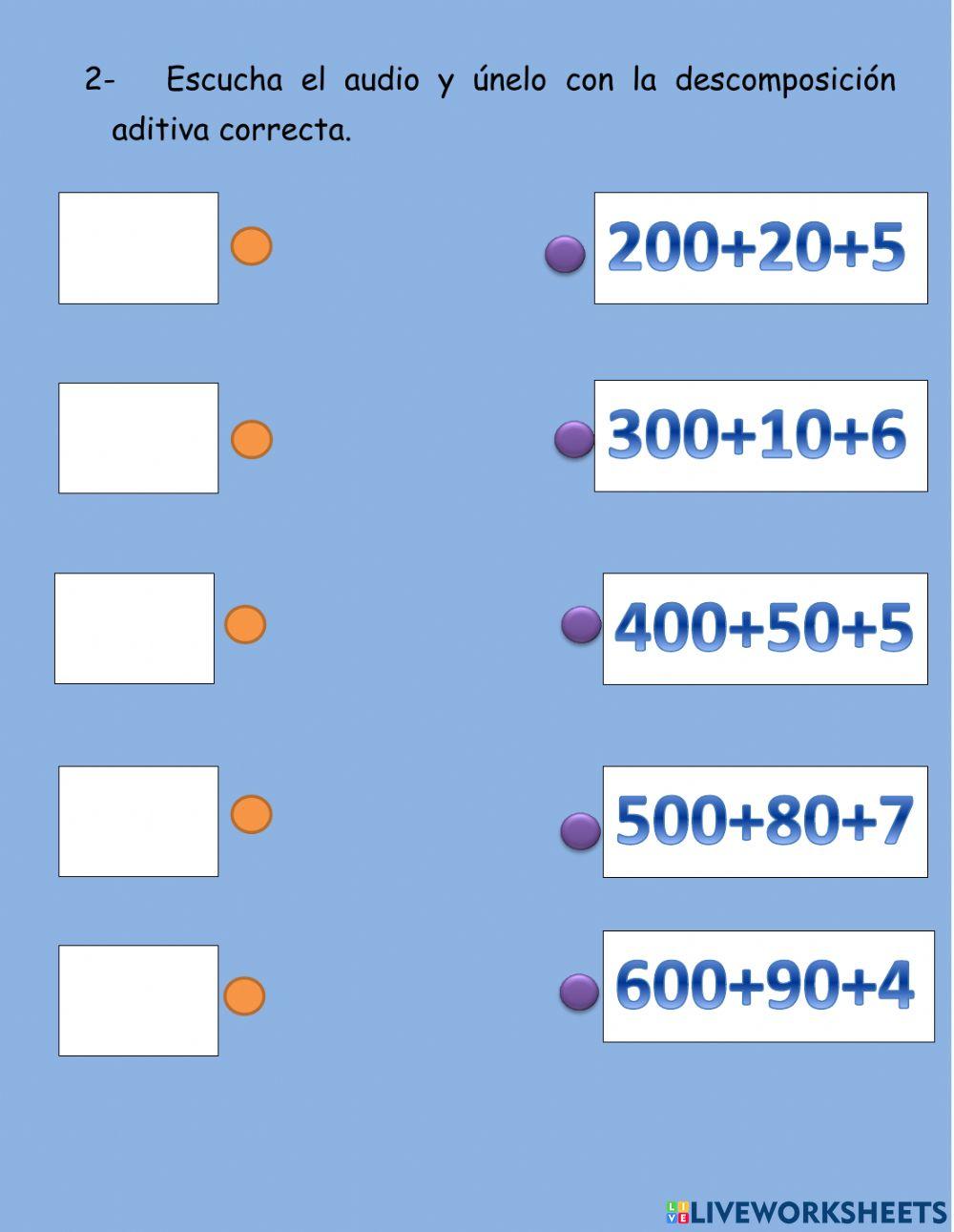 Descomposición de números.
