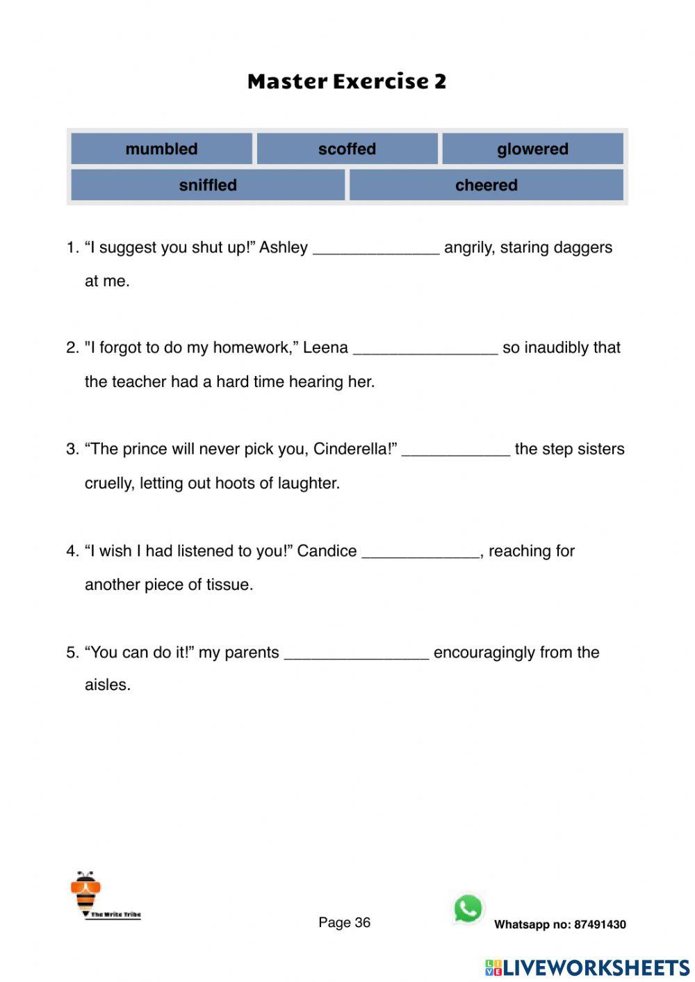Ultimate Speech Tags Master Exercises