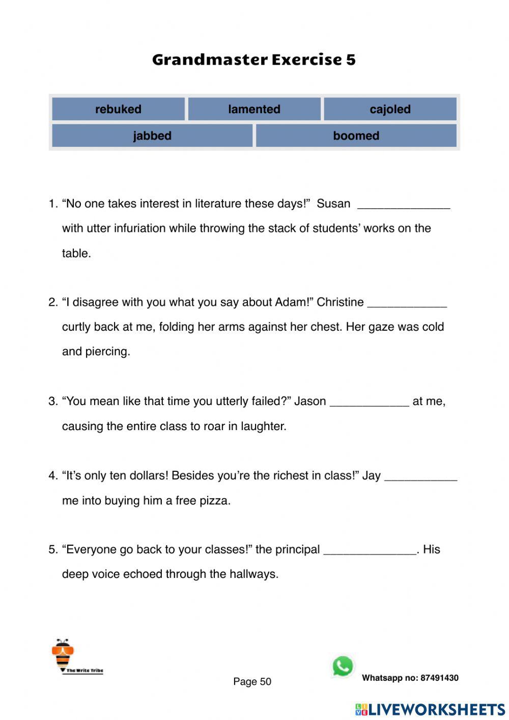 Ultimate Speech Tags Grandmaster + Immortal Exercises