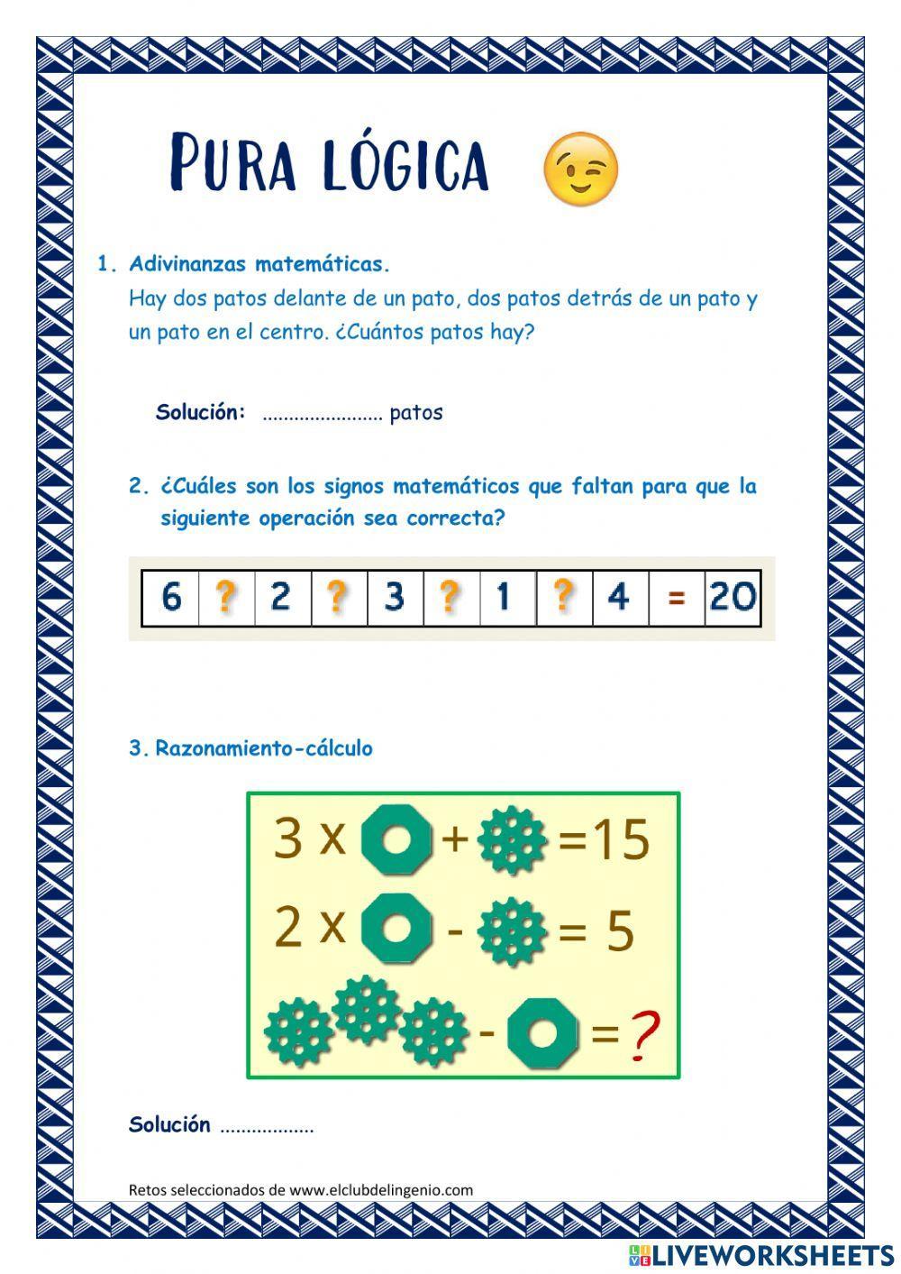 Retos matemáticos Retos matemáticos