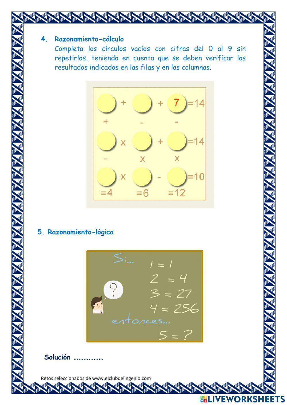 Retos matemáticos Retos matemáticos